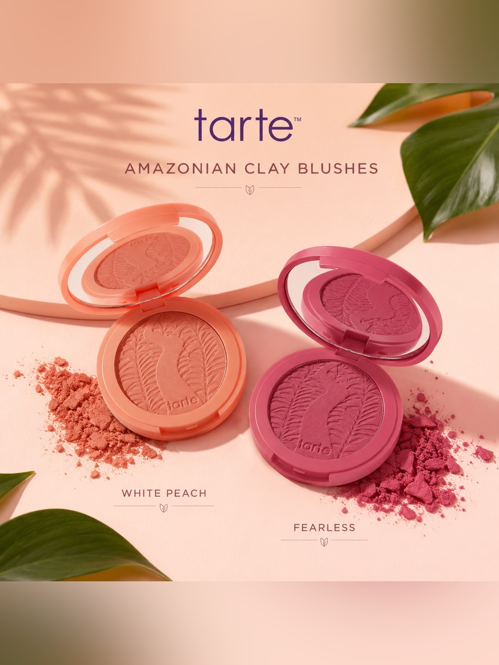 Tarte Amazonian Clay 12-Hour Blush Bundle – Fearless & White Peach NEW in Box